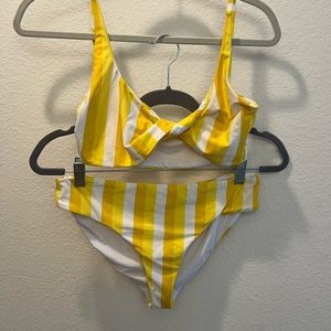 Dippin Daisy Yellow Striped swimsuit